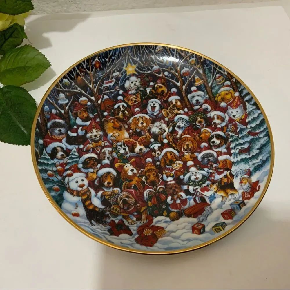 The Franklin Mint Limited Edition Collector's Plate "Santa Claws" by Bill Bell